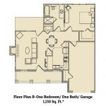 1 bedroom / 1 bath apartment floorplan Marble Falls TX